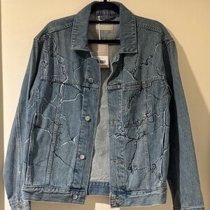 Denim Jacket with Custom Graphic Inspired by Taylor Swift